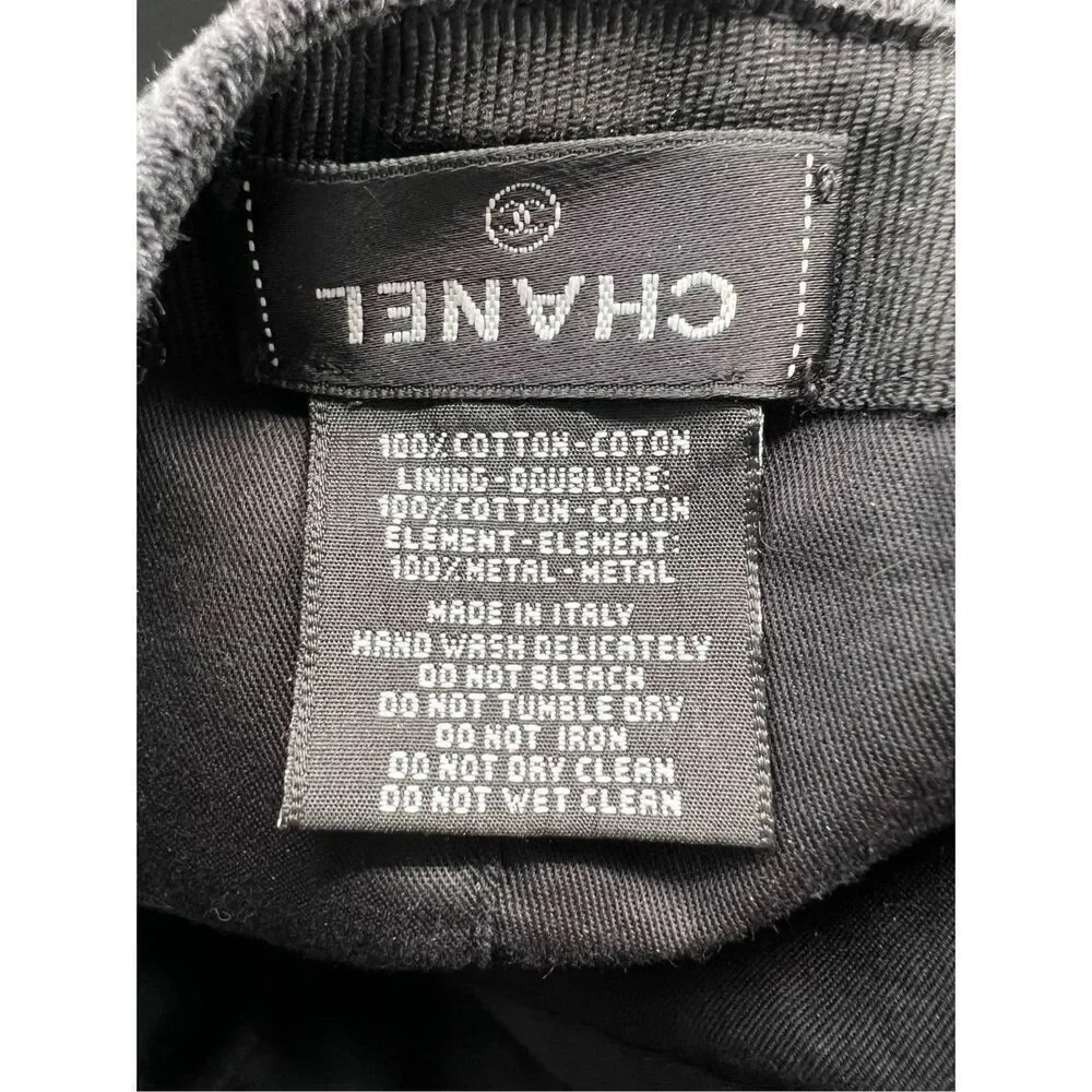 Chanel CC 22P dark denim logo all over cap